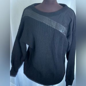 Beautiful NWT black crew beck sweater